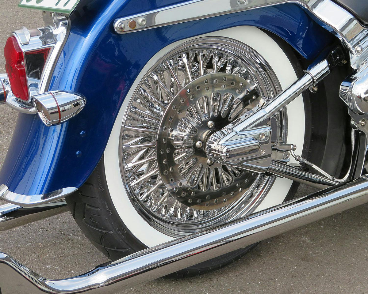 SHINKO SR777 Whitewall Cruiser Motorcycle Tire - 130/90B16 73H Rear | 13907776 — product view 5