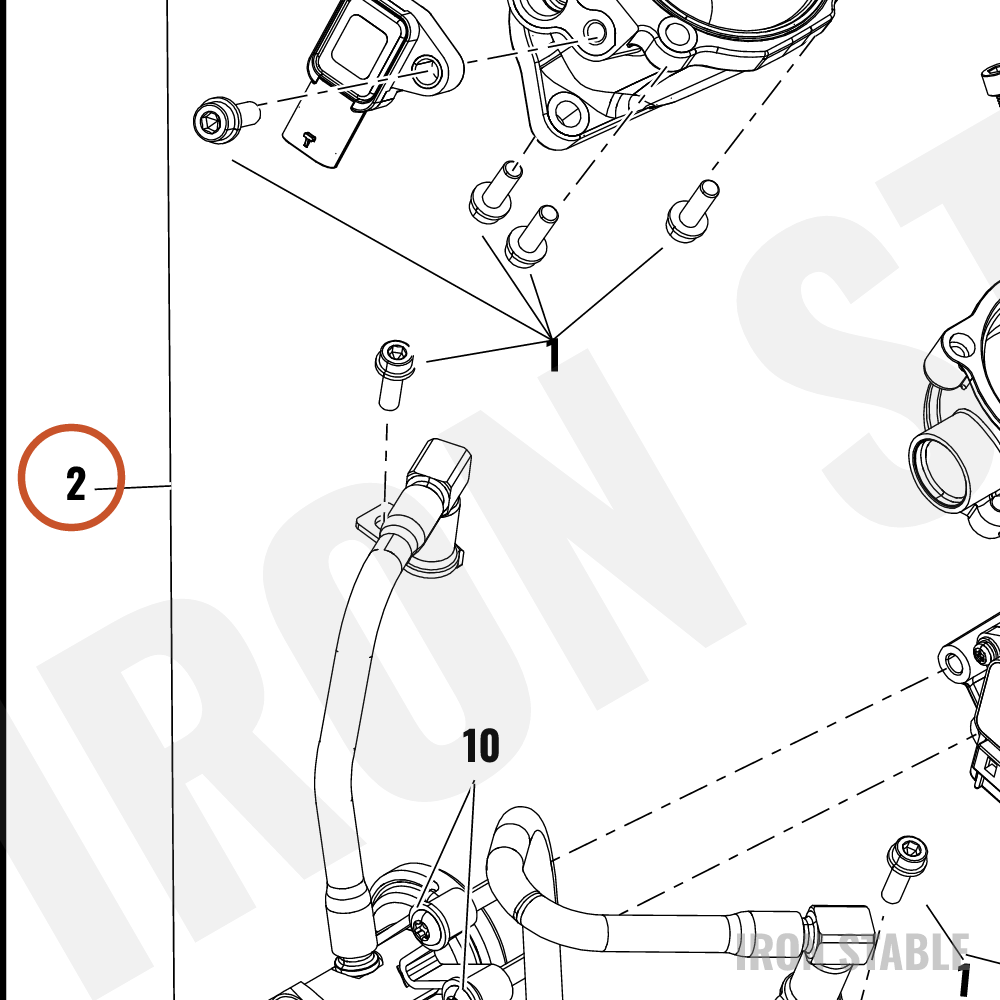 Harley-Davidson 27200055 Throttle Body Intake Manifold Assembly — OEM parts illustration