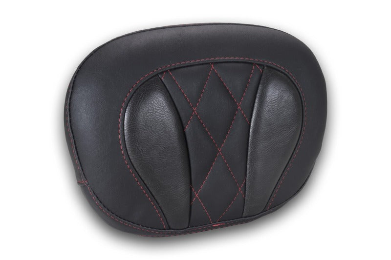 Mustang Seats 豪華款 菱形紋 Touring 後靠背架 墊 黑色 附 Dark Cherry Thread|88450DC