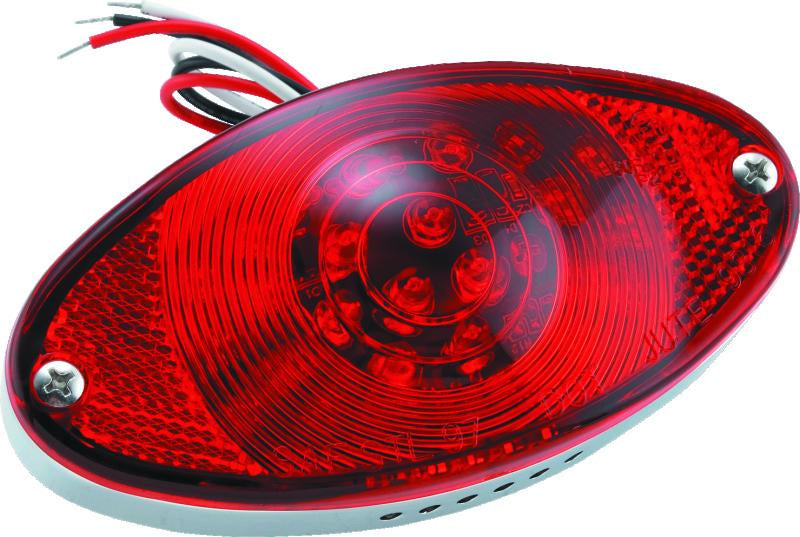 Bikers Choice 鍍鉻 LED 貓眼尾燈|紅色燈殼 489649
