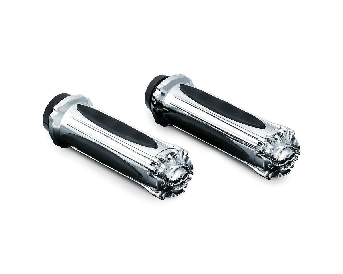 Kuryakyn Zombie Grips Without Throttle Boss - Chrome / Dual Cable | 6296