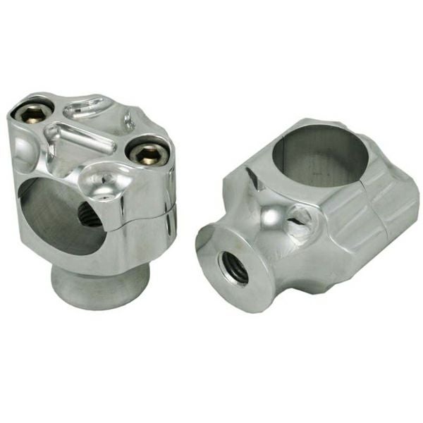 Drag Specialties 0602-0377 Dual Chrome Bone Bar Clamp for 1" Handlebars
