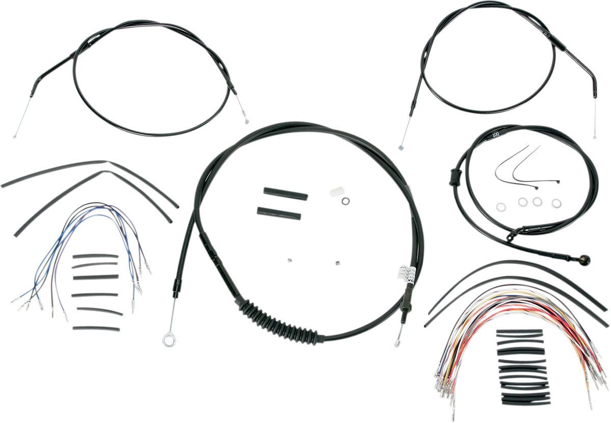Burly Brand Black Vinyl Handlebar Installation Kit for 2007–2013 XL | 12 in. | 0610-0270