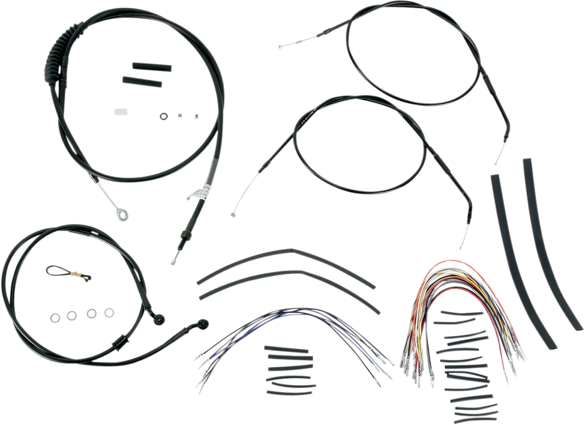 Burly Brand Black Vinyl Handlebar Installation Kit for 2007–2013 XL | 14 in. | 0610-0271