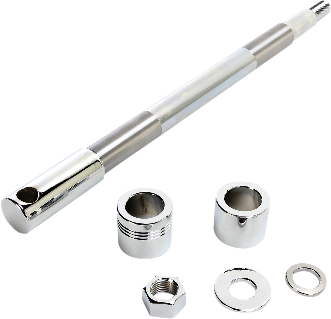 DRAG SPECIALTIES 0214-0953 Axle Kit - Front - Chrome - '00-'06 Softail/Dyna - DRG-0214-0953