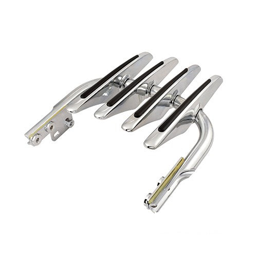 MotoTown Stealth Luggage Rack Chrome for 1999-2005 FLHT and 1999-2008 FLHR