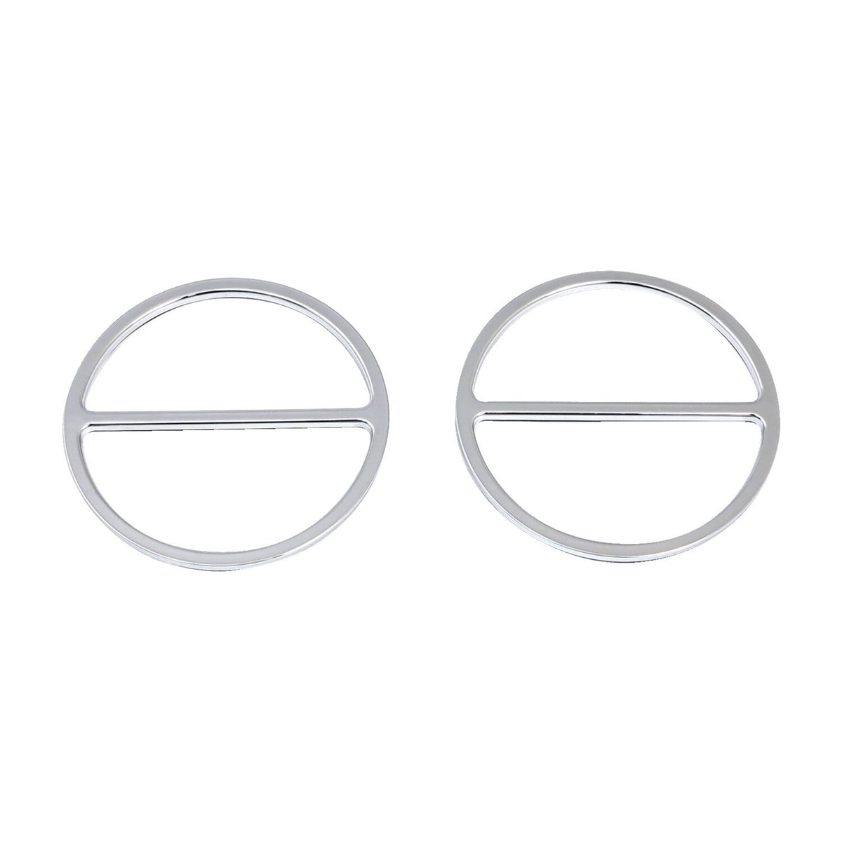 MotoTown Front Speaker Grille Trim Pair - Chrome ABS for 1996-2013 FLHT / FLHX / Trike