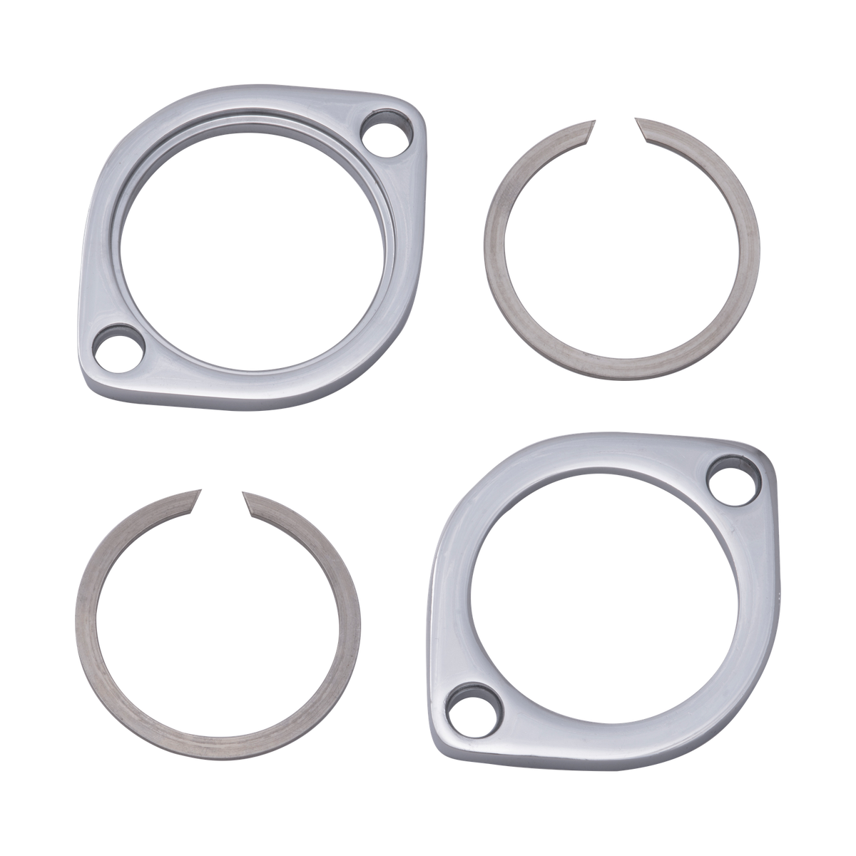 MotoTown Exhaust Flange Kit, Chrome for 1984+ Big Twin (FG-030034)