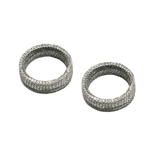 MotoTown Exhaust Interconnect Gasket Pair, OEM 65826-90A / 65830-03 for 1991-2009 Dyna