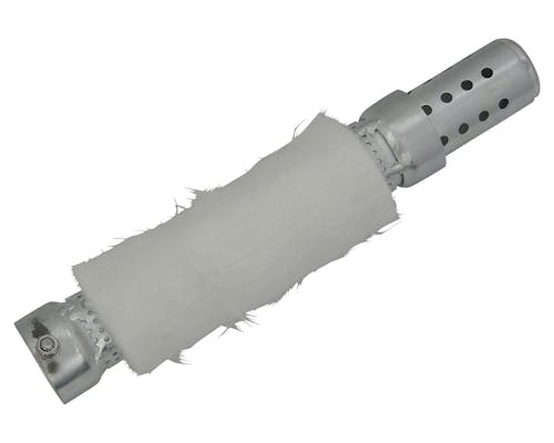MotoTown 11.5 in. Steel Quiet Exhaust Baffle with Fiberglass Wrap for 2 in. Pipes - Zinc Plated
