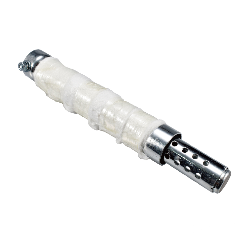 MotoTown 11.5 in. Quiet Baffle for 1-3/4 in. Exhaust Pipe - Silver, Zinc Chromate Plated