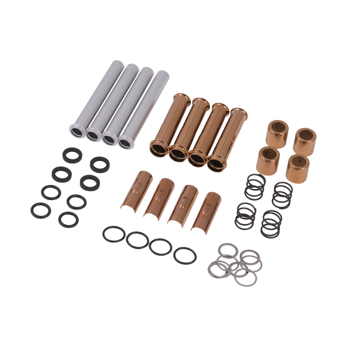 MotoTown Pushrod Cover Kit - 40-Piece Set, Gold for 2004+ XL (FG-050058)