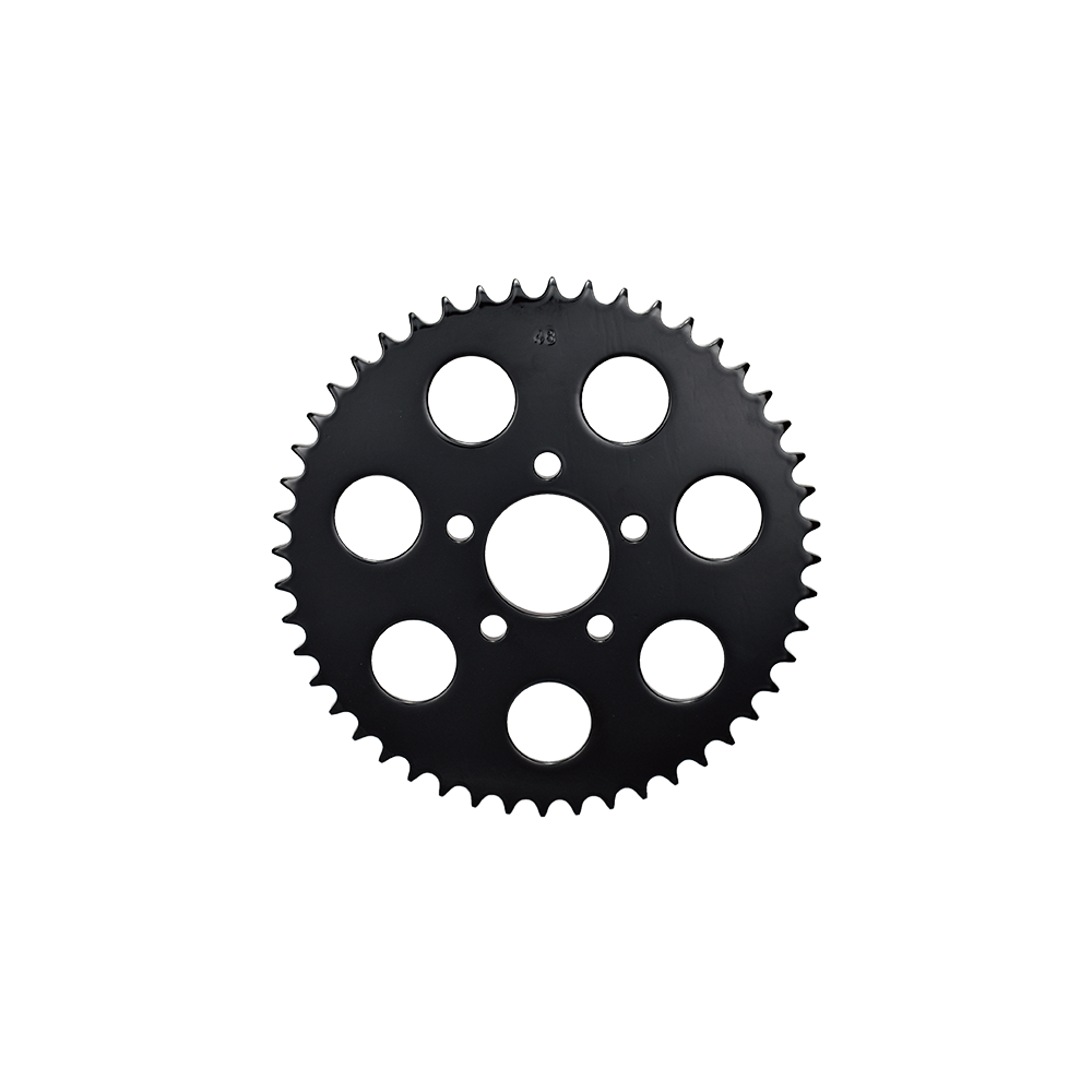 MotoTown Sprocket, Rear, Flat, 2.2 in. ID, 48-Tooth, 7-Hole, Gloss Black - FG-060185
