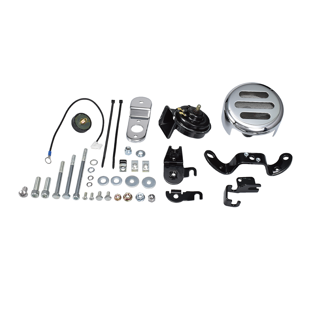 MotoTown Side-Mount Horn Conversion Kit - Chrome for 1992-2021 Sportster XL / 2008-2013 XR - FG-080242