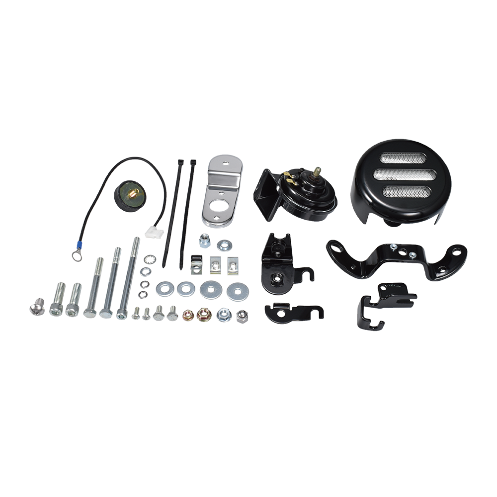MotoTown Side-Mount Horn Conversion Kit - Black for 1992-Later Sportster XL - FG-080243