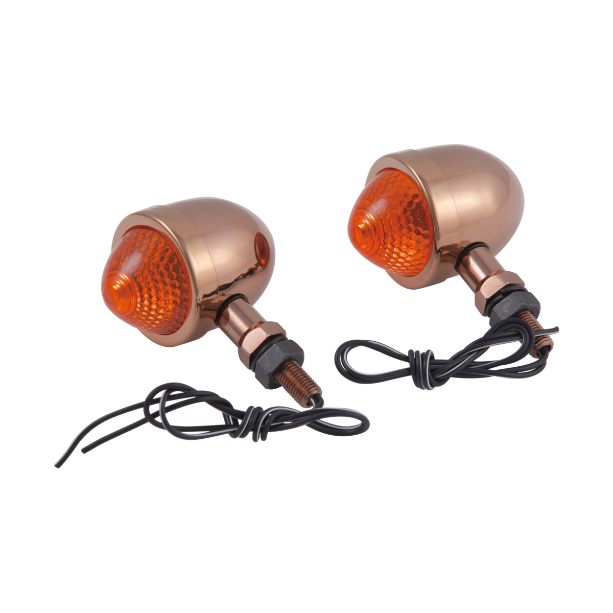 MotoTown Egg Turn Signal Gold, Amber Lens (FG-090245)