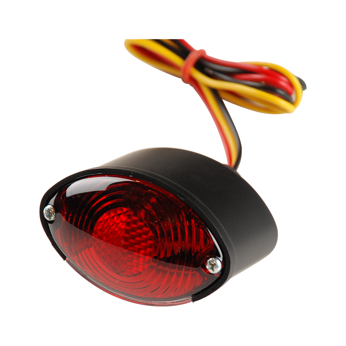 MotoTown Oval Taillight - Black Housing / Red Lens (FG-090267)