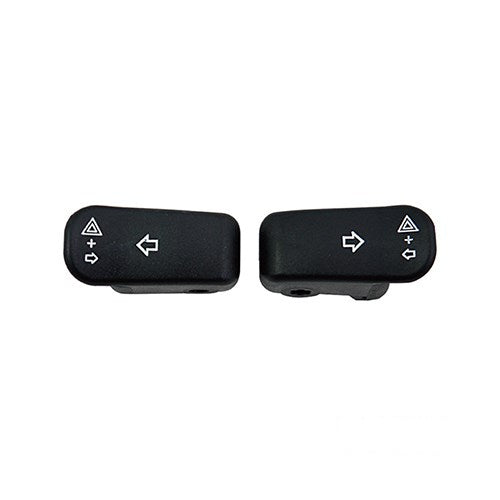 MotoTown Turn Signal Switch Extension Cap Pair - Black, OEM 71500179