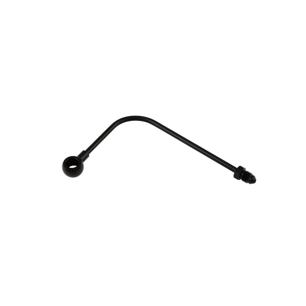 MotoTown ABS Controller-to-Lower AN-3 Brake L-Fitting - Black for 2011-2017 Softail