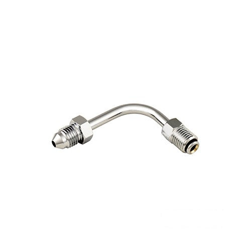 MotoTown 3/8 in.-24 to AN-3 90-Degree Brake Adapter - Chrome