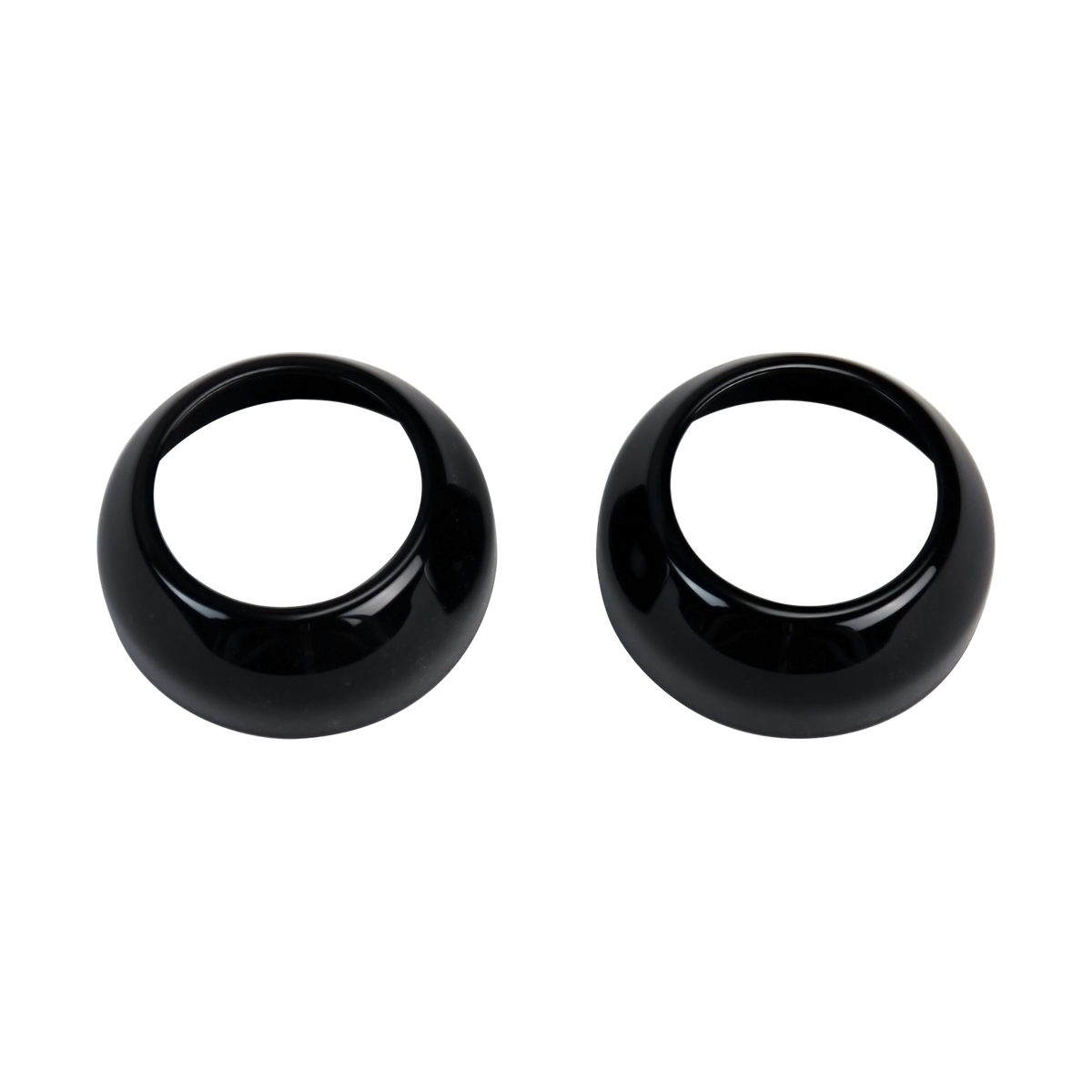 MotoTown 39 mm Metal Fork Boot Cover Pair - Gloss Black for 1987-1994 FXR and 1991-2005 Dyna except FXDWG (FG-150039)