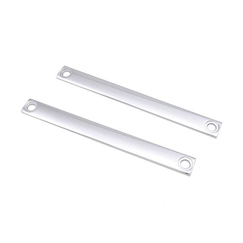 MotoTown Fork Cover Accent Strip Pair - Chrome for 1986-2017 FL Softail models and 1993-1996 FLSTN