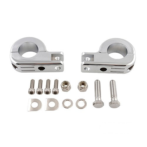 MotoTown Footpeg Mount Kit, 1-1/4 in. - Chrome