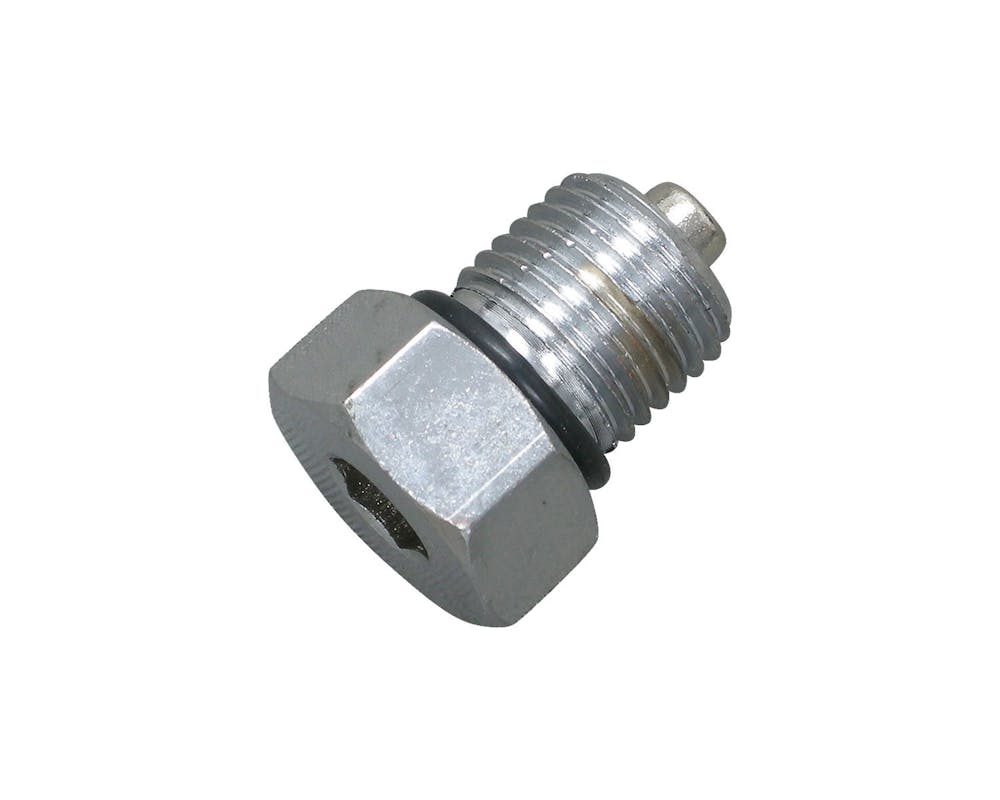 MotoTown 1/2-20 Magnetic Drain Plug with O-Ring - Chrome, OEM 60328-98B for 2000+ Selected H-D Models