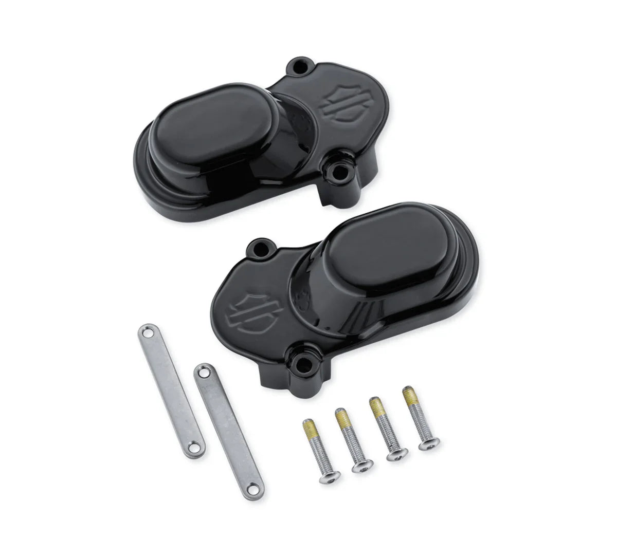 Harley-Davidson 43013-09A Gloss Black Bar & Shield Rear Axle Cover Kit - Main View