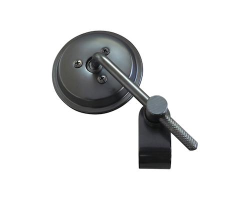 Neofactory 001023 black 3-inch short-stem mirror with clamp
