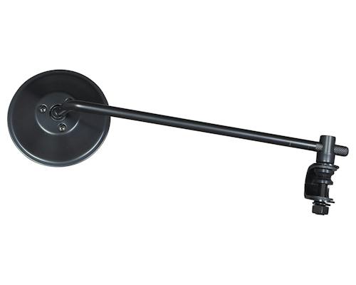 Neofactory 001024 black 4-inch long-stem mirror with clamp