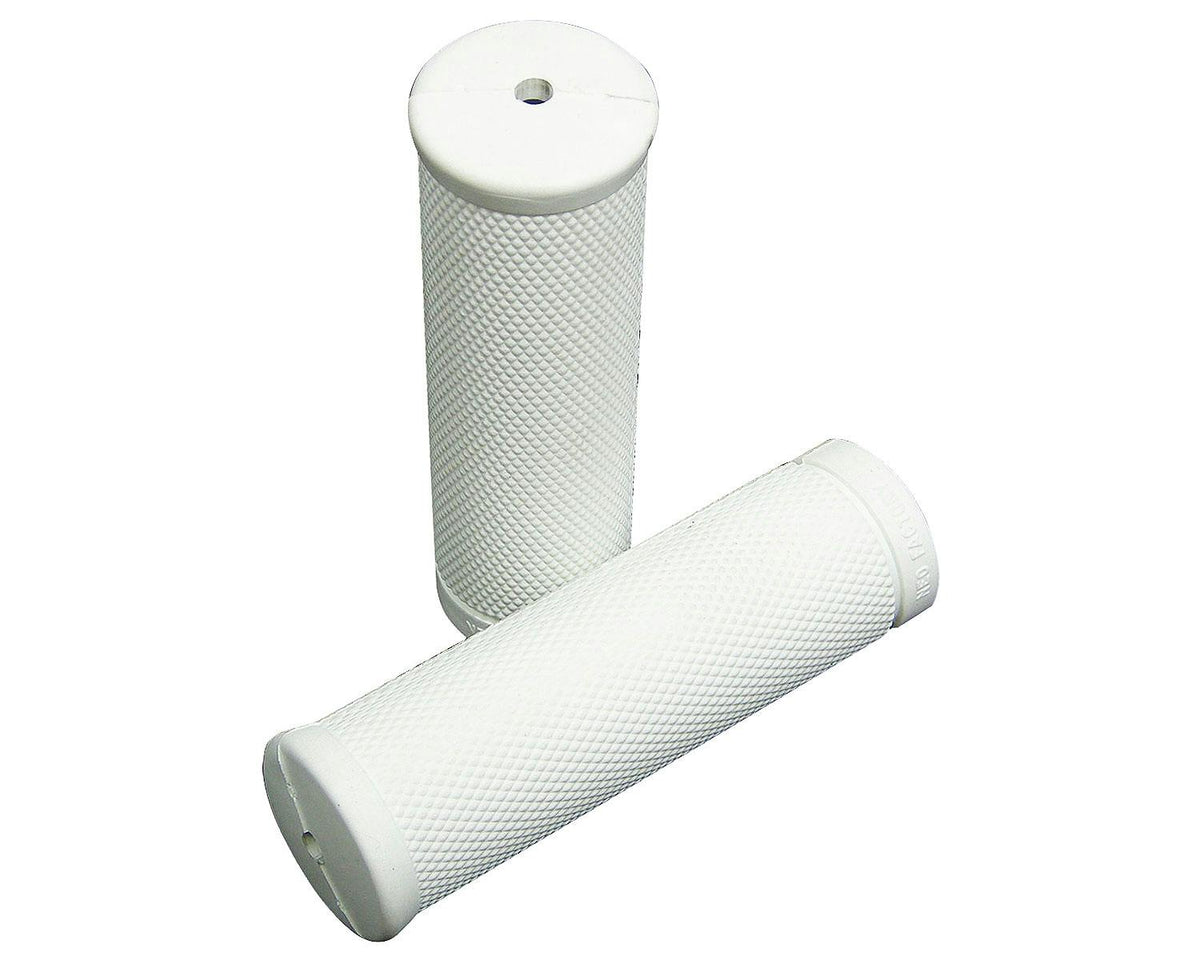 Neofactory 001495 white knurled rubber grip pair / 白色滾花橡膠握把對組