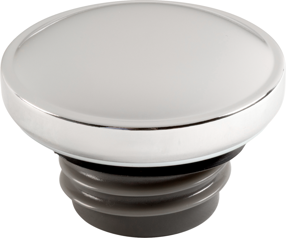 MotoTown Chrome Smooth Vented Screw-In Gas Cap, 1996+