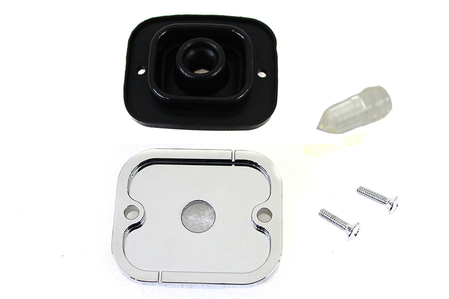 MotoTown Master Cylinder Cover with Sight Window, Chrome