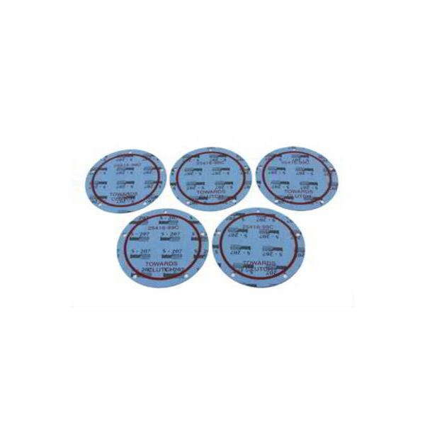 MotoTown 5 入 5孔德比蓋墊片,OEM 25416-99C-灰色 / 紅色,適用 1999-2017 Twin Cam