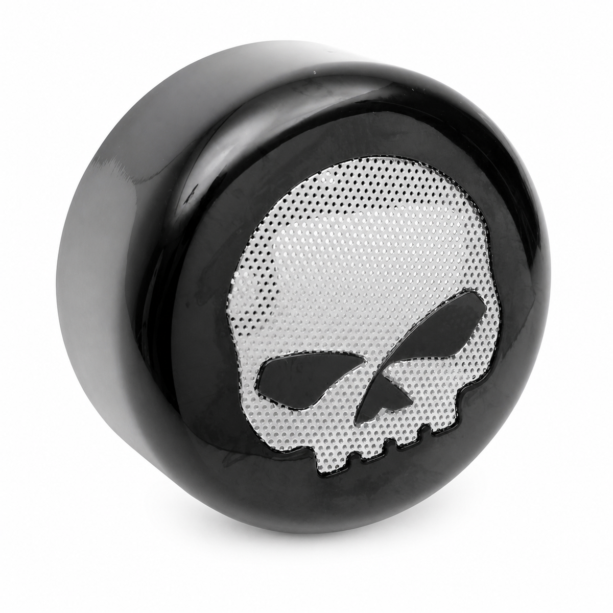 MotoTown Skull Horn Cover, Black