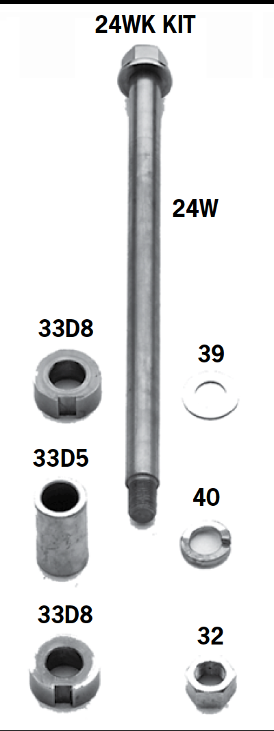 PAUGHCO 24WK 3/4" REAR AXLE KIT