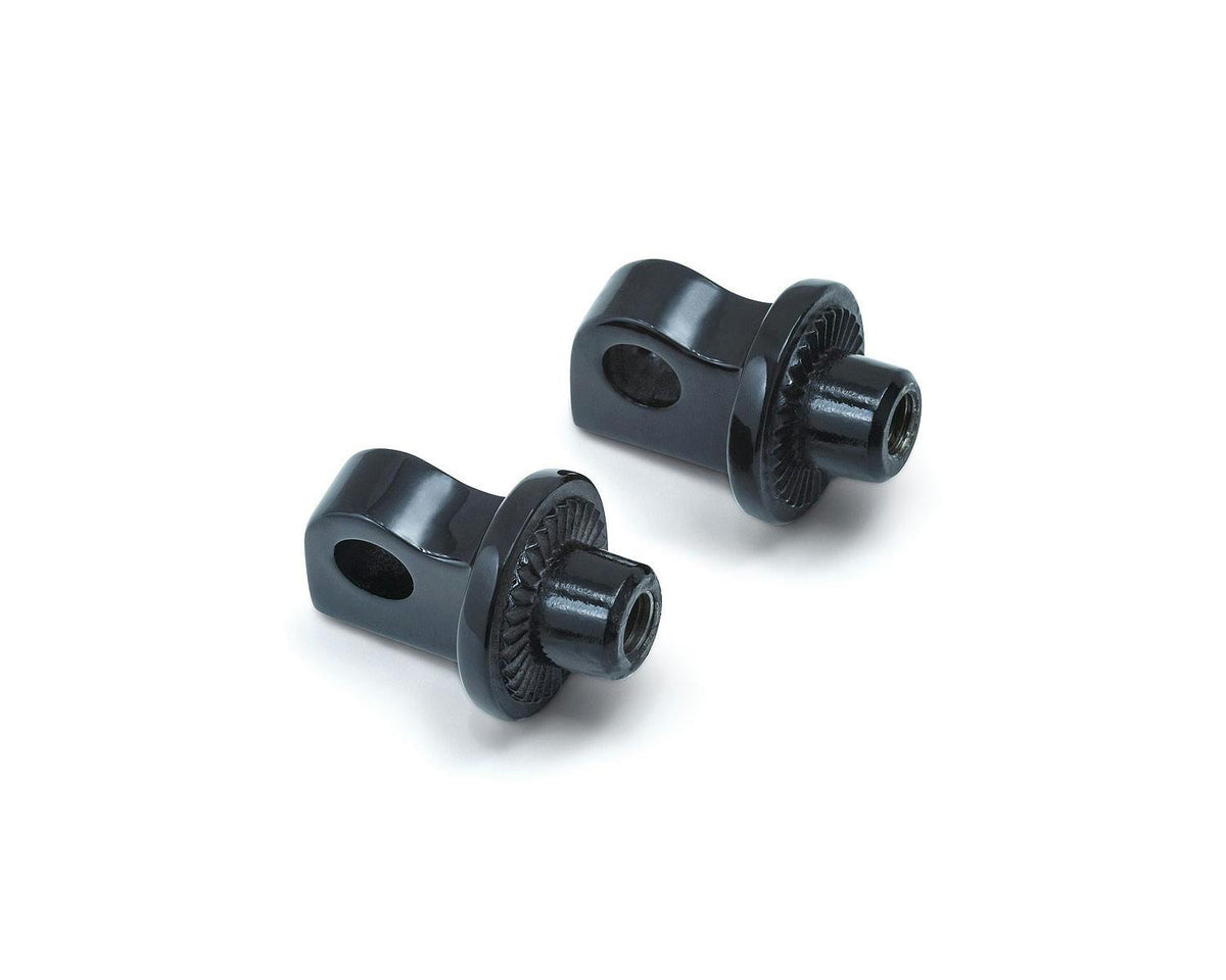 Kuryakyn Splined Cruise Peg Adapters - Gloss Black | 8888