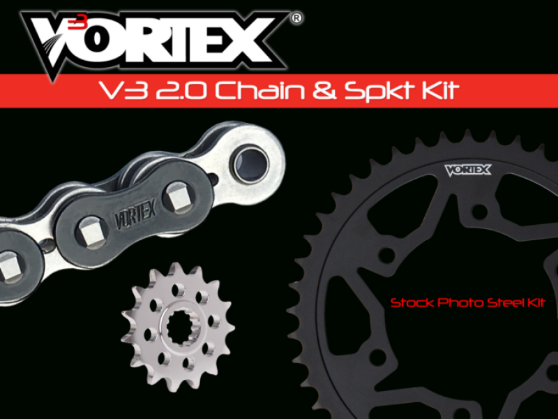 Vortex Racing V3 2.0 鏈條 and 齒盤 套件 3271-15,435S-50,520SX3-116- 黑色|CK6317