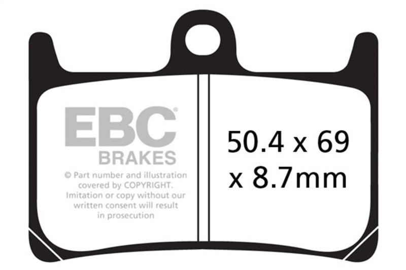 EBC 17-22 Yamaha YZF-R6 H 前側 左側/右側 燒結 HH 煞車來令片|FA380HH