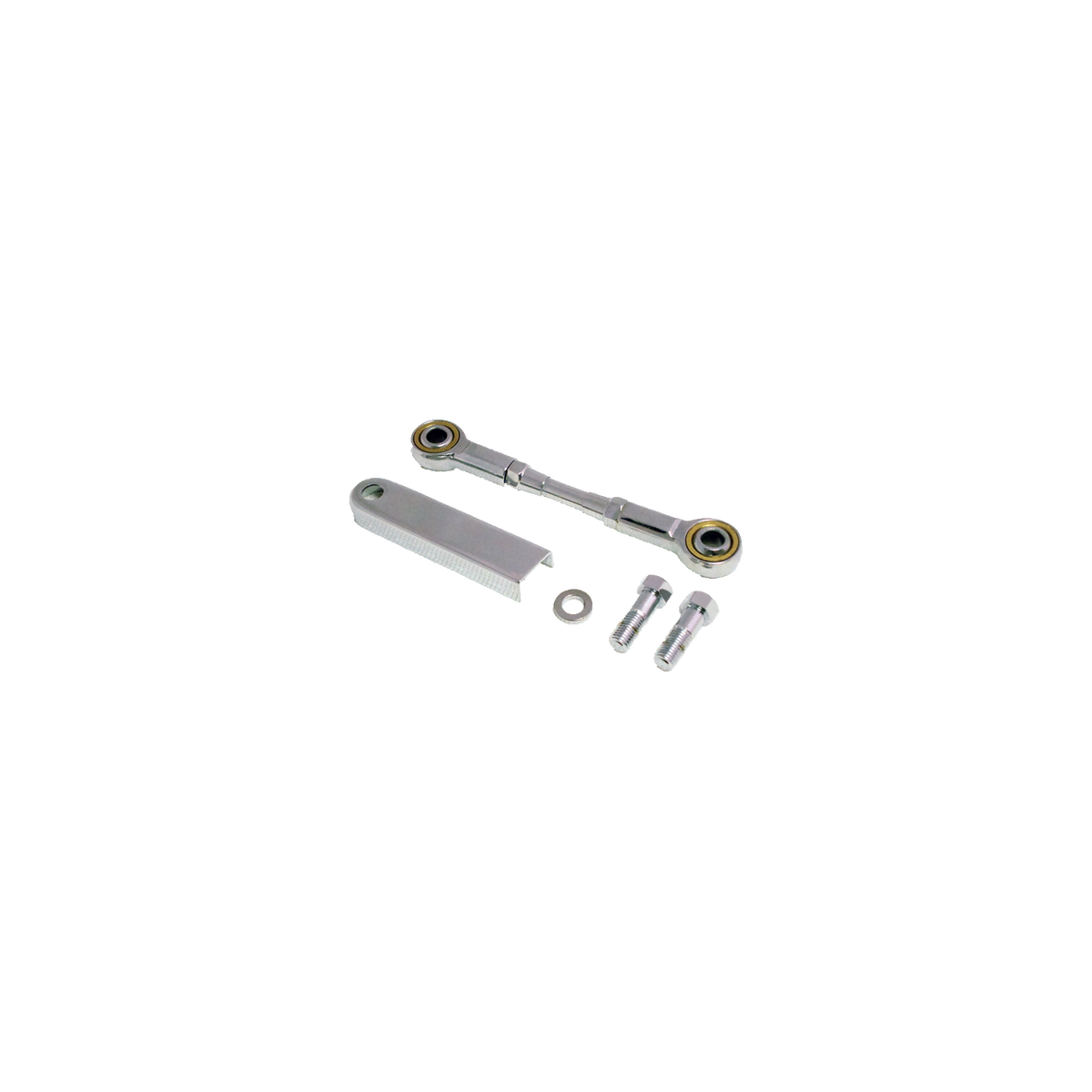MotoTown Shift Linkage, 4 3/8 in. Long, With Arm Cover - Chrome for 2006-2017 Dyna