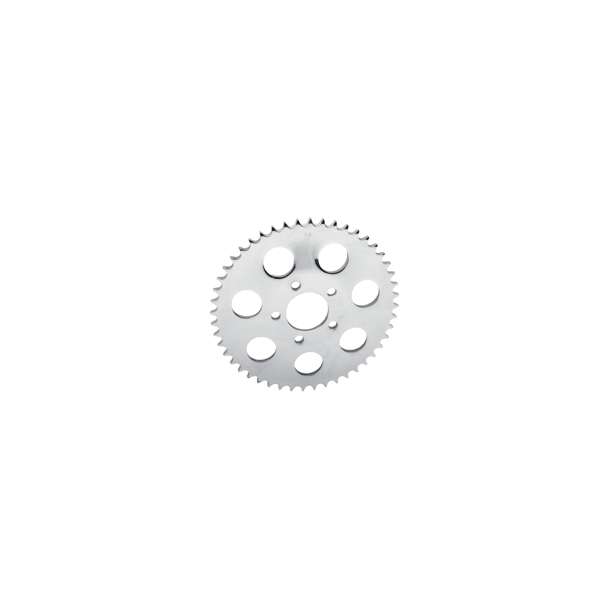 MotoTown Sprocket, Rear, Dished, 2.2 in. ID, 48-Tooth, 7-Hole, 0.23 in. Offset, Chrome for 2000-2026 Big Twin