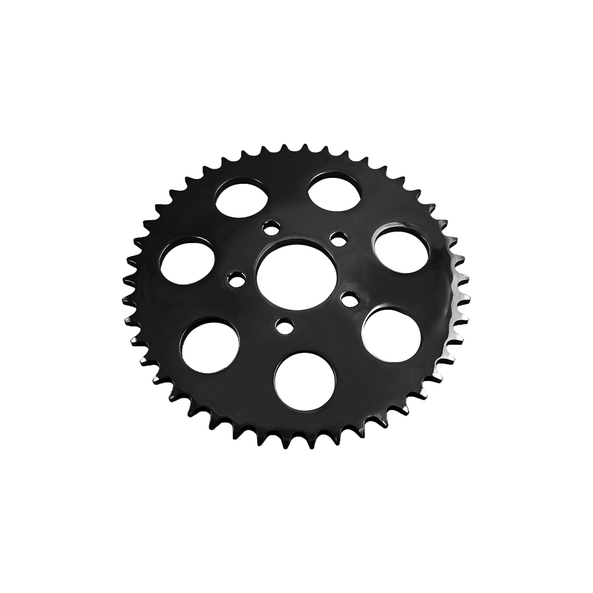 MotoTown Sprocket, Rear, Dished, 2.2 in. ID, 48-Tooth, 7-Hole, 0.23 in. Offset, Gloss Black