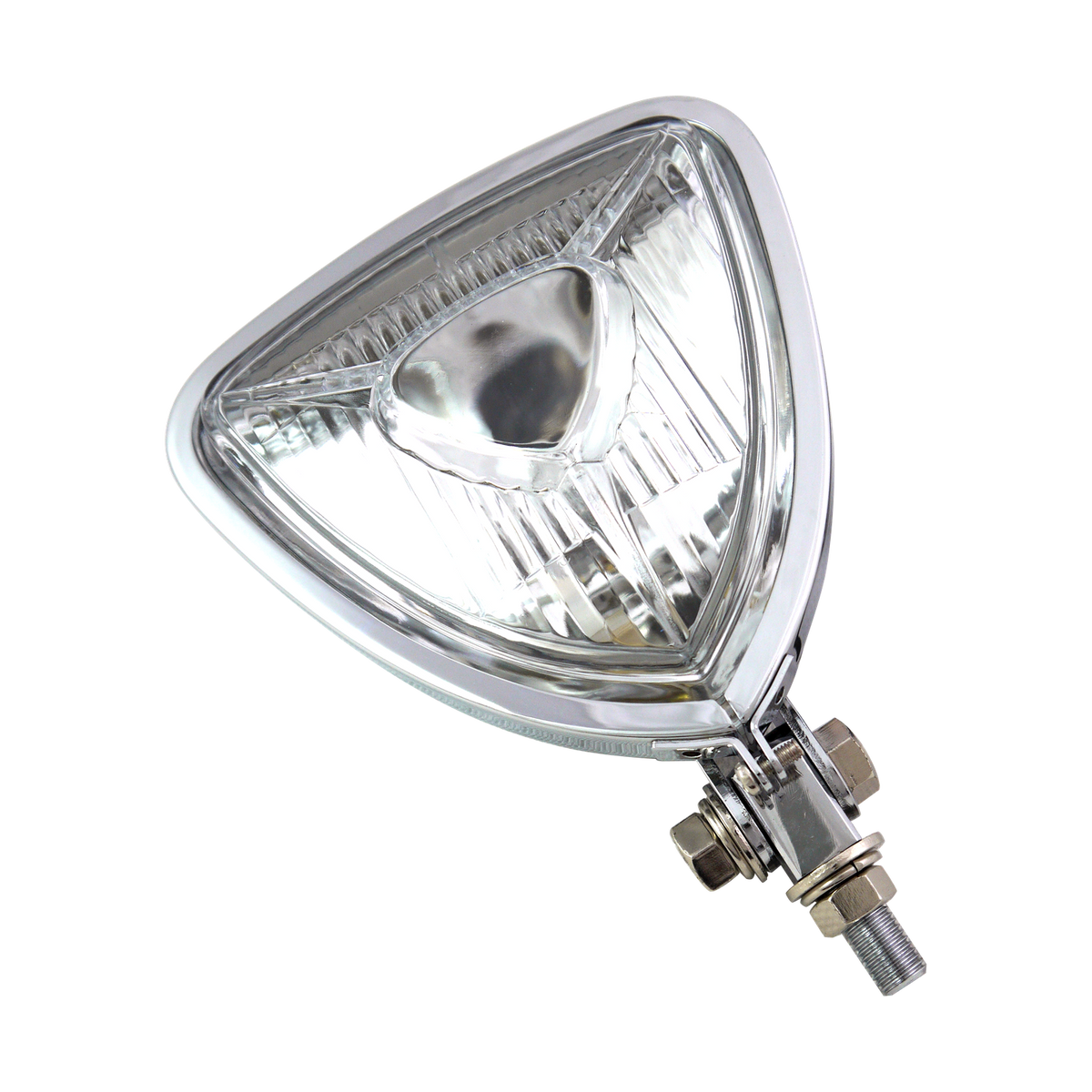 MotoTown 5 x 5 in. Triangle H3 12 V 55 W 改裝型頭燈套件-鍍鉻色,ECE