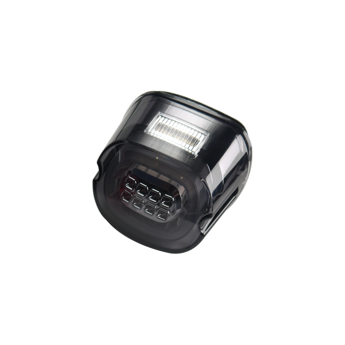 MotoTown 後傾式 LED 尾燈總成含黑色外殼與煙燻鏡片-ECE