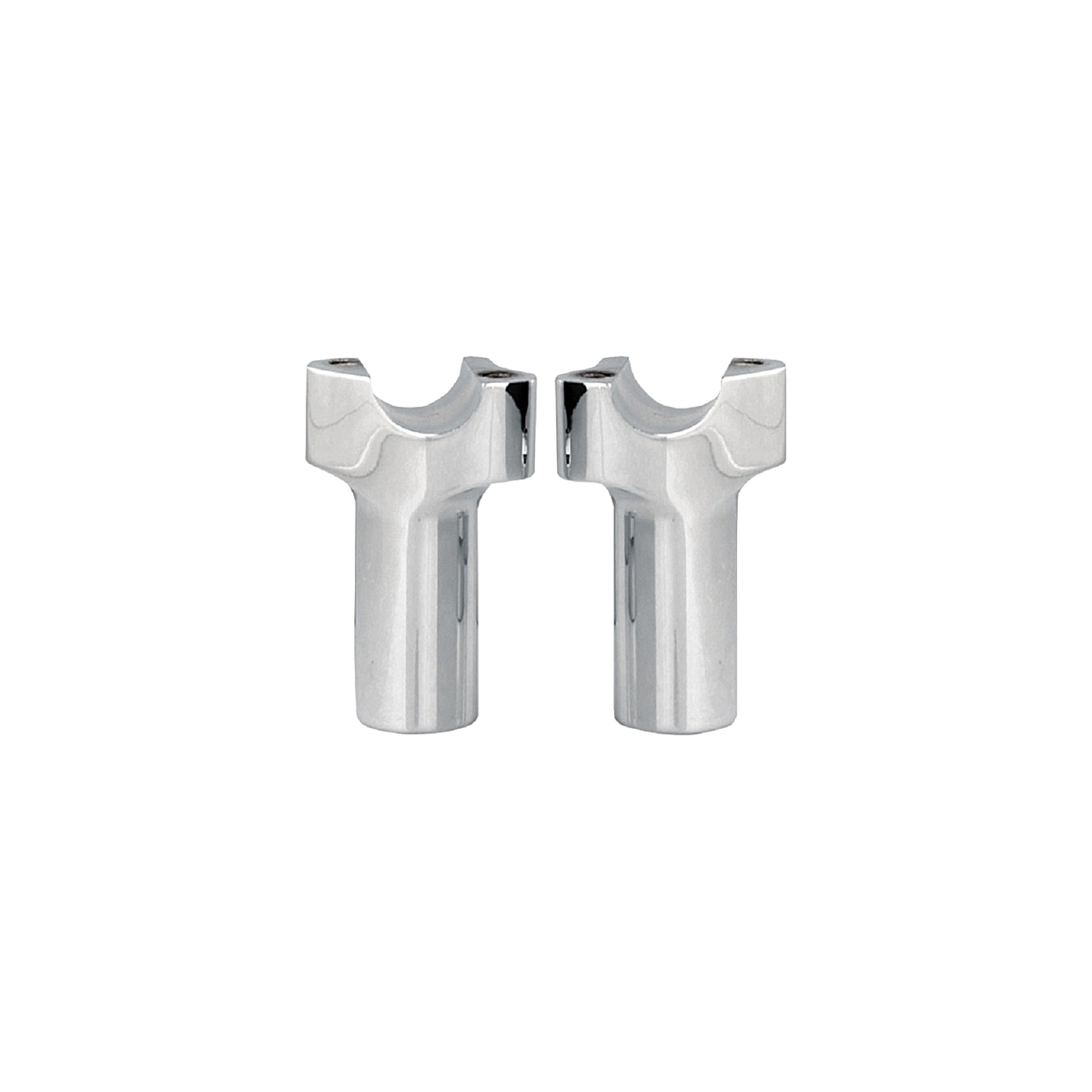 MotoTown 3-1/2 in. Straight Forged Aluminum Riser Pair for 1 in. Handlebars - Chrome