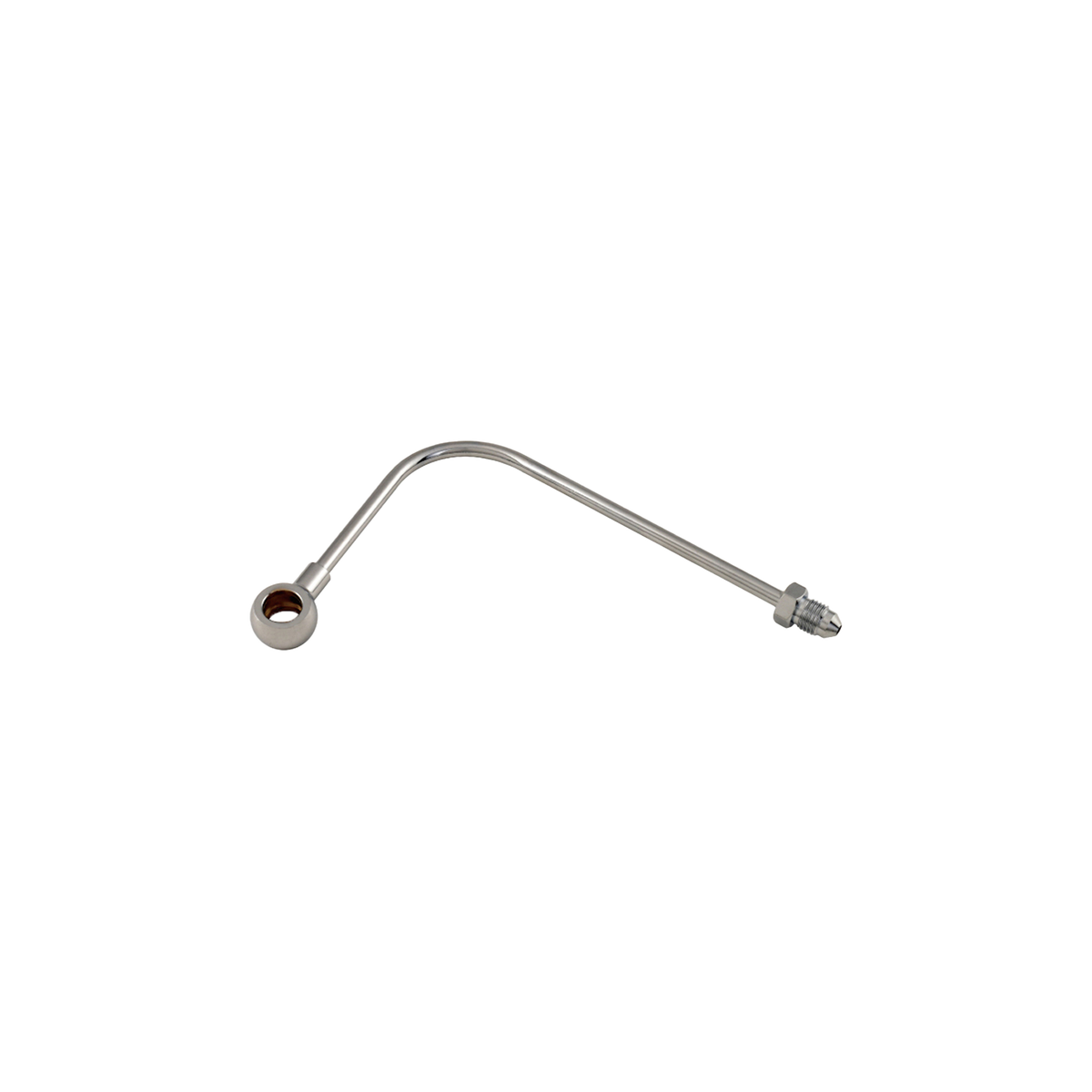 MotoTown ABS Controller-to-Lower AN-3 Brake L-Fitting - Chrome for 2011-2017 Softail