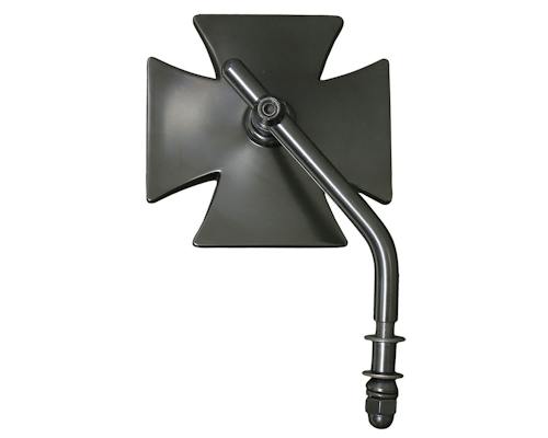 Neofactory 006274 adjustable Maltese-cross mirror, black, rear view / 黑色馬爾他十字後照鏡背面
