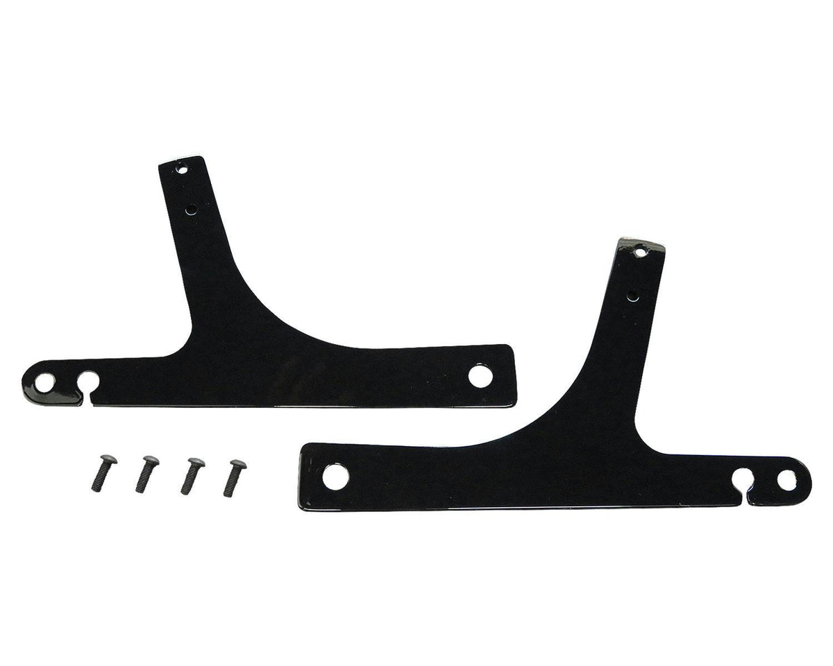 Neofactory 014554 black steel sissy bar side plates, left/right retail set / 黑色靠背桿側板左右一組
