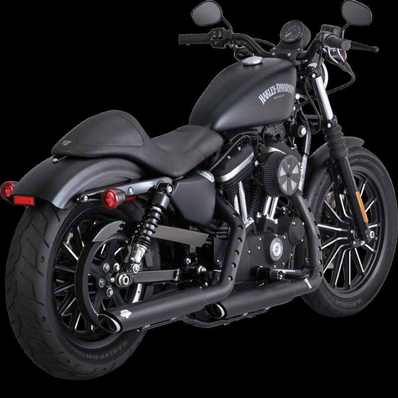 Vance & Hines Twin Slash PCX 黑色排氣管尾段|2014–2022 Sportster 46361